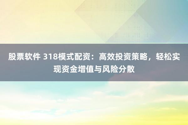 股票软件 318模式配资：高效投资策略，轻松实现资金增值与风险分散