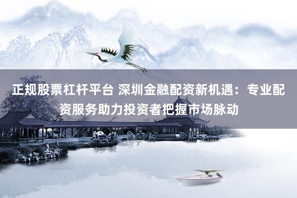 正规股票杠杆平台 深圳金融配资新机遇：专业配资服务助力投资者把握市场脉动