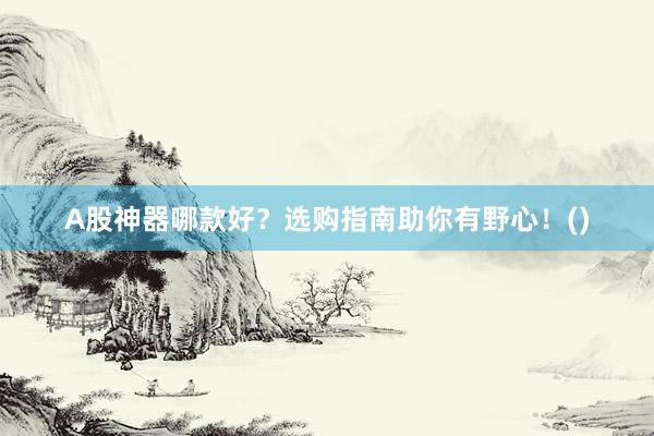 A股神器哪款好？选购指南助你有野心！()