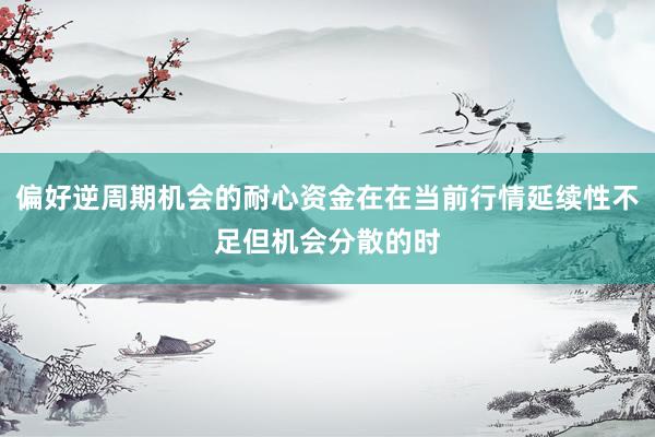 偏好逆周期机会的耐心资金在在当前行情延续性不足但机会分散的时