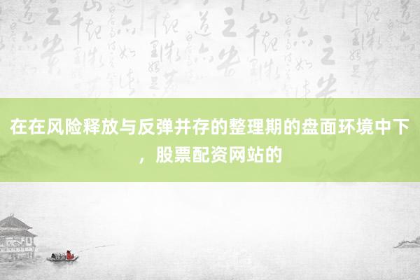 在在风险释放与反弹并存的整理期的盘面环境中下，股票配资网站的